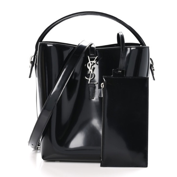 SANIT LAURENT BUCKET Elegant Black Women's Bag - Picture 3 of 16